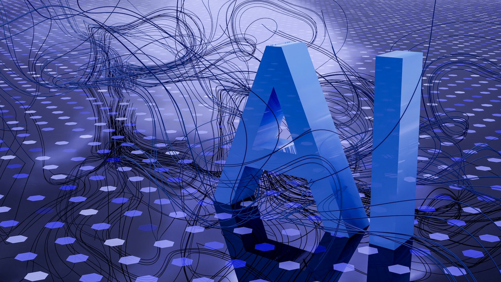 Illustration of AI helping daily work in a small business
